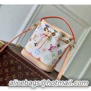 Top Quality Louis Vuitton x TM Nano Noe Bag in Monogram Multicolor M27493 White 2026
