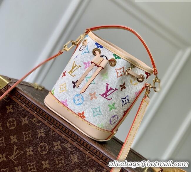 Top Quality Louis Vuitton x TM Nano Noe Bag in Monogram Multicolor M27493 White 2026