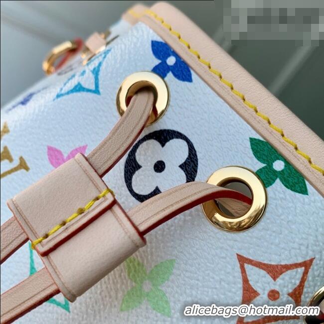 Top Quality Louis Vuitton x TM Nano Noe Bag in Monogram Multicolor M27493 White 2026