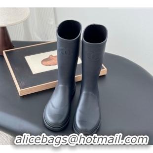 Top Grade Chanel Rubber Rain Boots CH122301 Dark Blue 2026