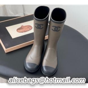 Best Price Chanel Rubber Rain Boots CH122301 Green 2026
