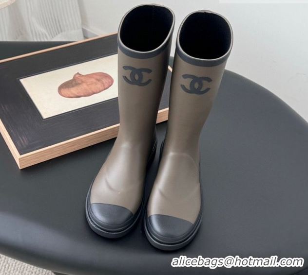 Best Price Chanel Rubber Rain Boots CH122301 Green 2026