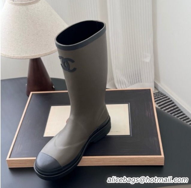 Best Price Chanel Rubber Rain Boots CH122301 Green 2026