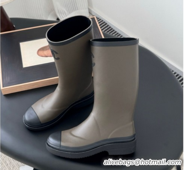 Best Price Chanel Rubber Rain Boots CH122301 Green 2026