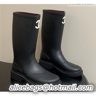 Classic Hot Chanel Rubber Rain Boots 3.5cm CH122302 Black2 2026