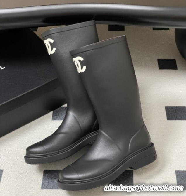 Classic Hot Chanel Rubber Rain Boots 3.5cm CH122302 Black2 2026