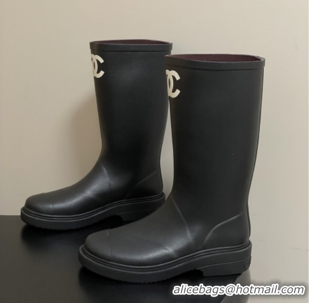 Classic Hot Chanel Rubber Rain Boots 3.5cm CH122302 Black2 2026