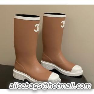 Grade Quality Chanel Rubber Rain Boots 3.5cm CH122302 Brown 2026