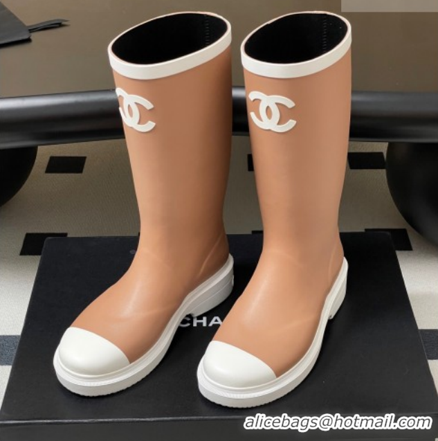 Grade Quality Chanel Rubber Rain Boots 3.5cm CH122302 Brown 2026