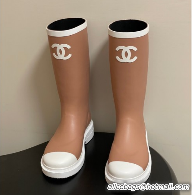 Grade Quality Chanel Rubber Rain Boots 3.5cm CH122302 Brown 2026