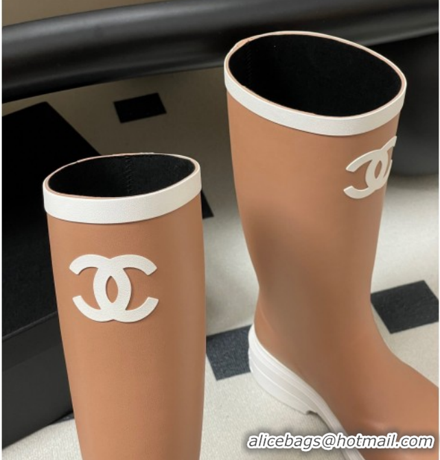 Grade Quality Chanel Rubber Rain Boots 3.5cm CH122302 Brown 2026