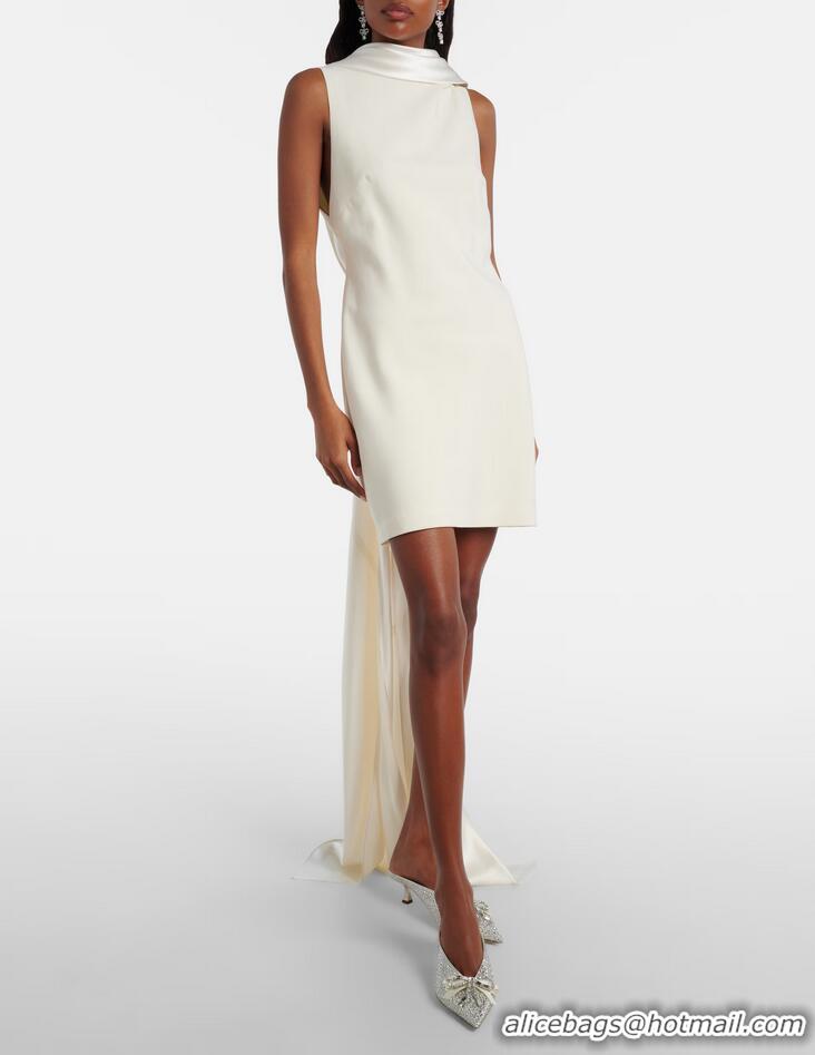 ​Best Quality Jimmy Choo Auria 50mm Crystal Embellished Satin Mules 15204 Silver