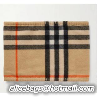 Super Quality Burberry Checked Cashmere Snood 4637 Beige