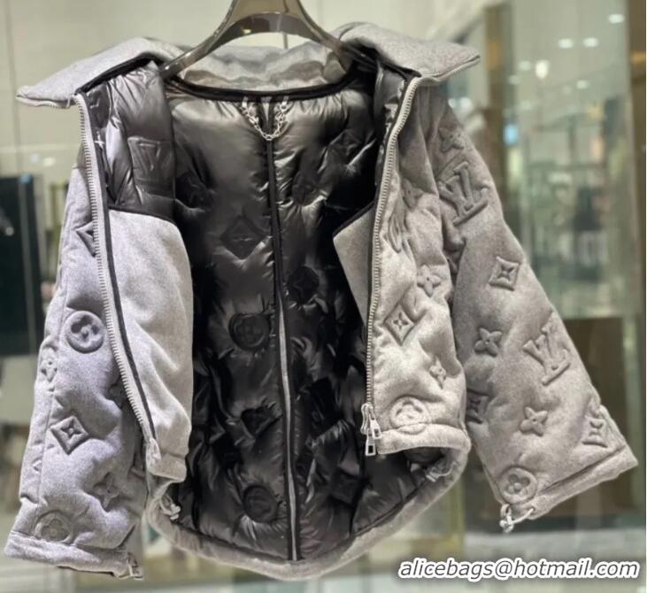 ​Super Quality Louis Vuitton Monogram Puffer Jacket L95316 Grey