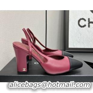 Buy Discount Chanel Calfskin Leather Slingback Pumps 9cm G45509 Burgundy/Black 2026