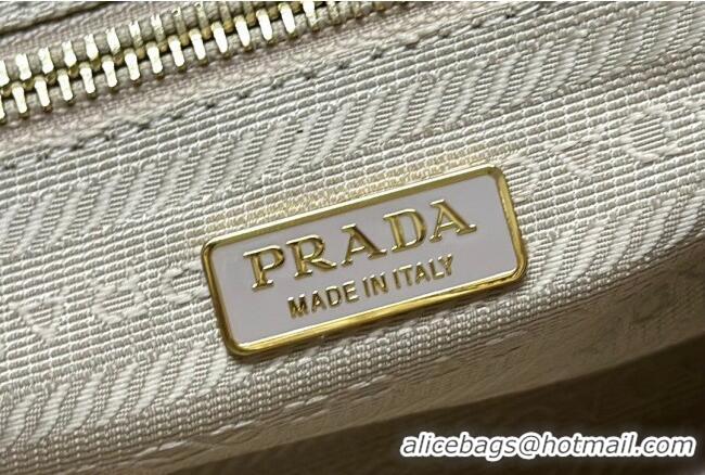 Affordable Price Prada Bonnie medium leather handbag 1BA426 Light Beige 2025