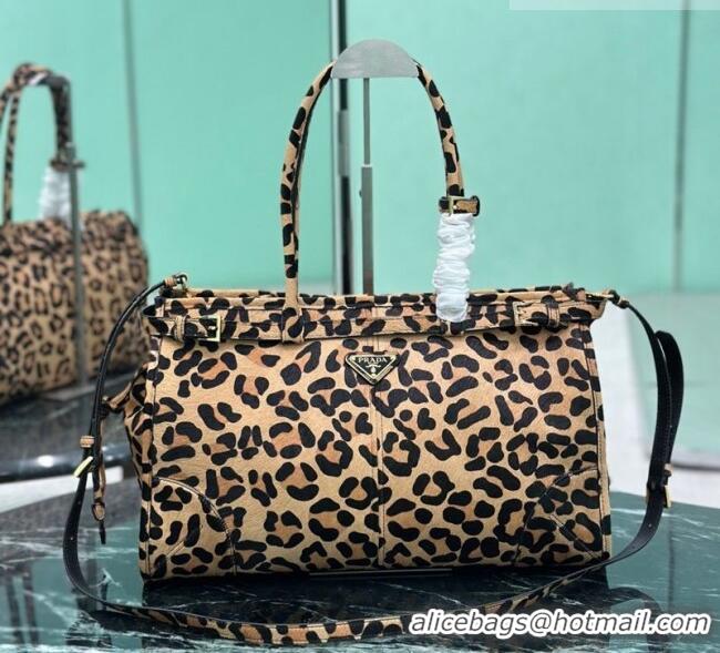Top Grade Prada Bonnie large Leopard Print handbag 1BA433 2025