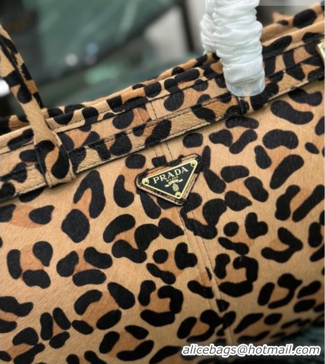 Top Grade Prada Bonnie large Leopard Print handbag 1BA433 2025