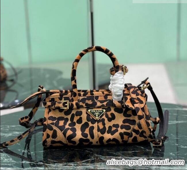 Fashion Discount Prada Bonnie mini Leopard Print handbag 1BA486 2025