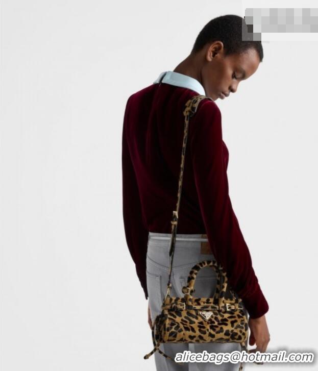 Fashion Discount Prada Bonnie mini Leopard Print handbag 1BA486 2025