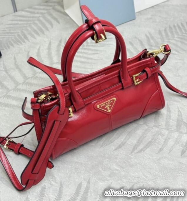 Unique Discount Prada Bonnie mini leather handbag 1BA486 Red 2025