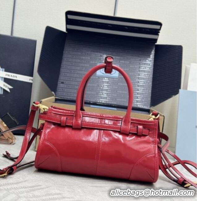 Unique Discount Prada Bonnie mini leather handbag 1BA486 Red 2025