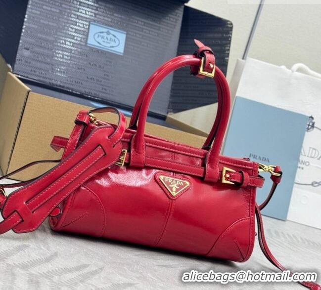 Unique Discount Prada Bonnie mini leather handbag 1BA486 Red 2025