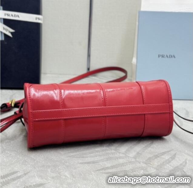 Unique Discount Prada Bonnie mini leather handbag 1BA486 Red 2025