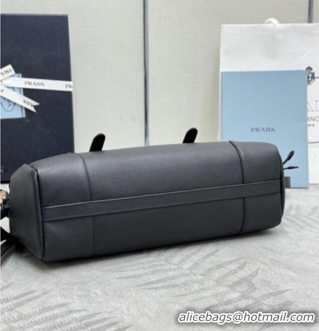 Top Grade Prada Bonnie medium antiqued leather tote bag 1BG628 Black 2026