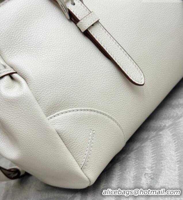 Market Sells Prada Bonnie medium antiqued leather tote bag 1BG628 White 2026