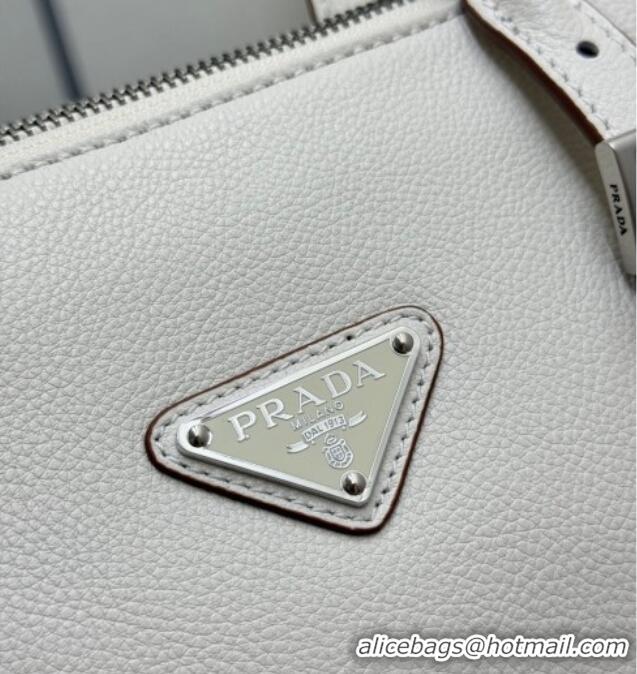 Market Sells Prada Bonnie medium antiqued leather tote bag 1BG628 White 2026