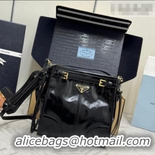 Best Grade Prada Bonnie leather mini shoulder bag 1BH229 Black 2026