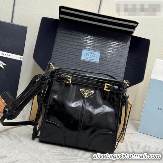 Best Grade Prada Bonnie leather mini shoulder bag 1BH229 Black 2026