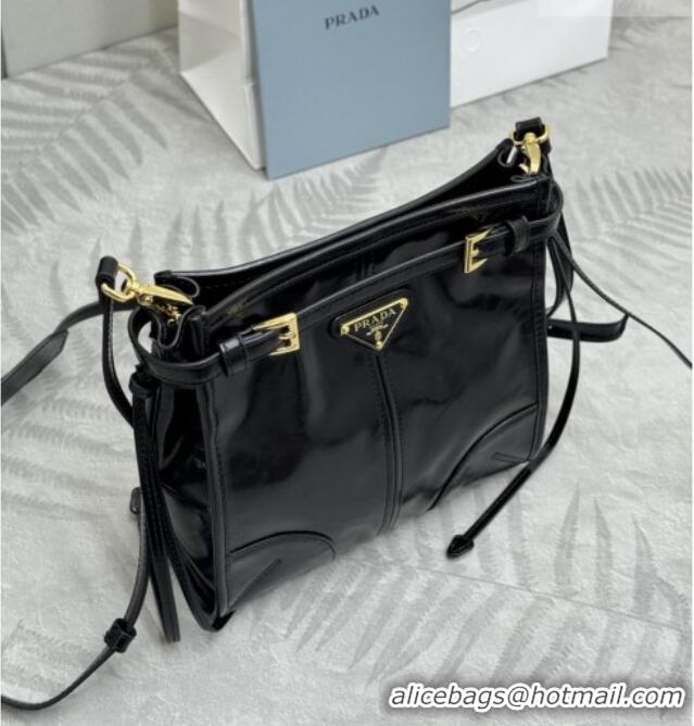 Best Grade Prada Bonnie leather mini shoulder bag 1BH229 Black 2026