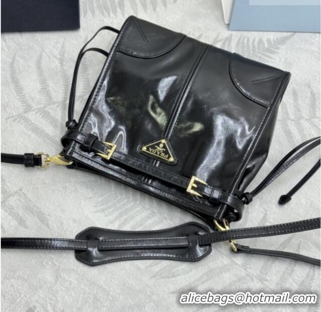 Best Grade Prada Bonnie leather mini shoulder bag 1BH229 Black 2026