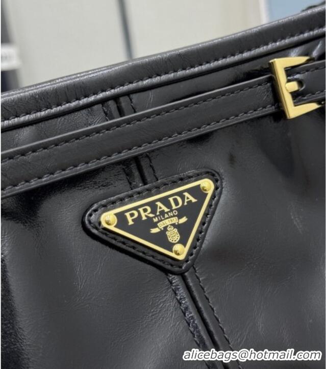 Best Grade Prada Bonnie leather mini shoulder bag 1BH229 Black 2026