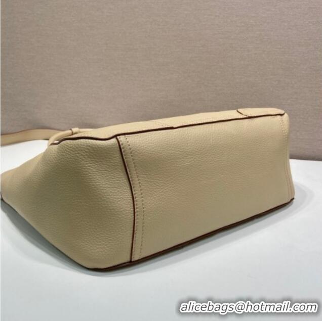 Top Quality Prada Large leather tote bag 1BG602 Light Beige 2026