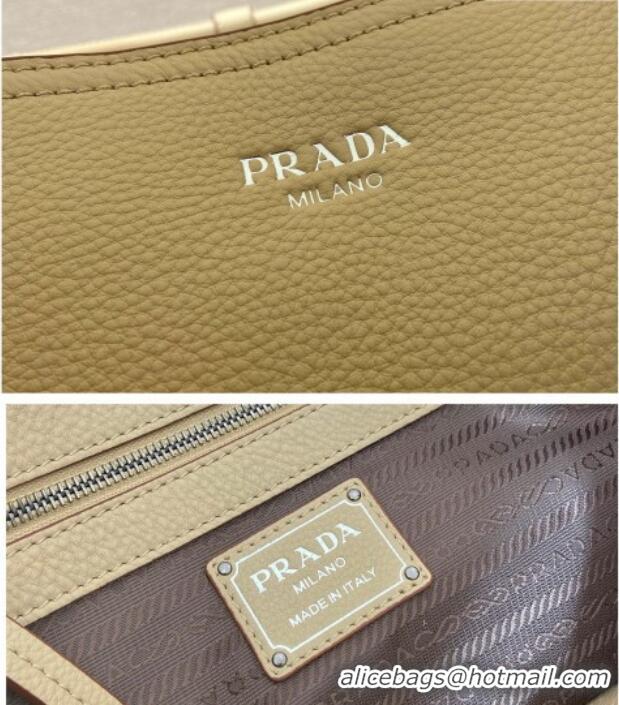 Top Quality Prada Large leather tote bag 1BG602 Light Beige 2026