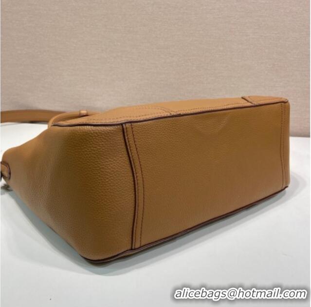 Custom Discount Prada Large leather tote bag 1BG602 Brown 2026