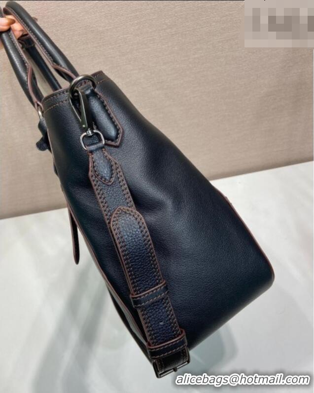 Modern Classic Prada Large leather tote bag 1BG602 Black 2026
