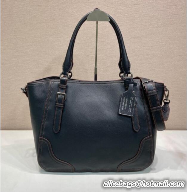 Modern Classic Prada Large leather tote bag 1BG602 Black 2026