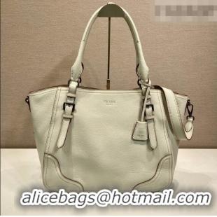 Best Price Prada Large leather tote bag 1BG602 White 2026