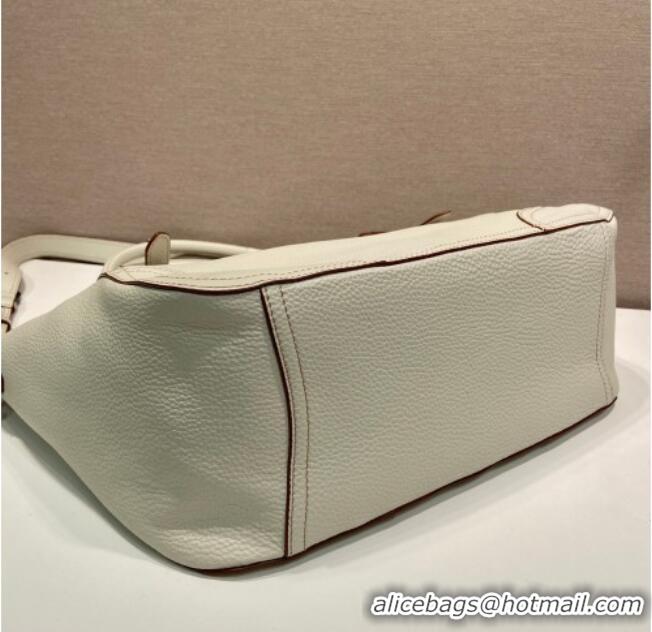 Best Price Prada Large leather tote bag 1BG602 White 2026