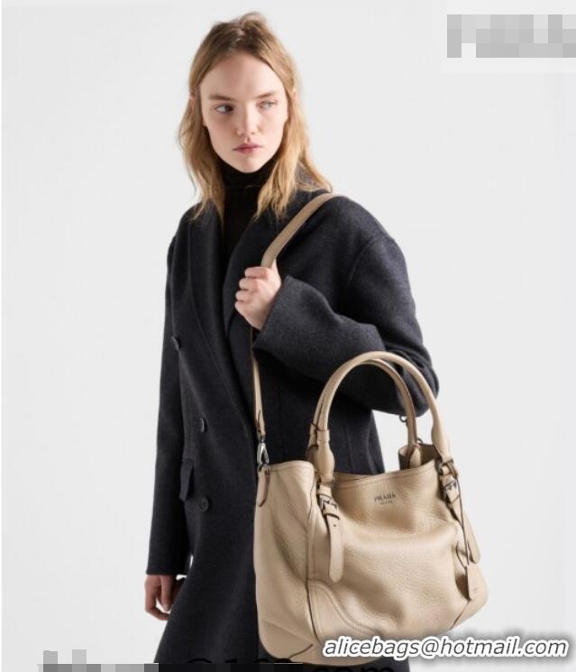 Best Price Prada Large leather tote bag 1BG602 White 2026