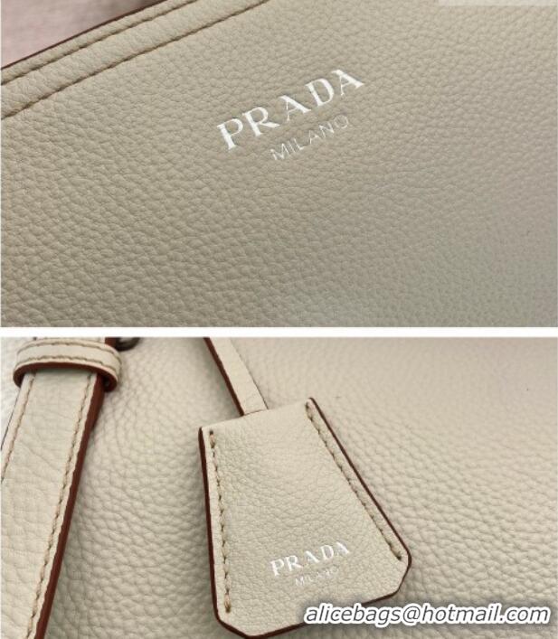 Best Price Prada Large leather tote bag 1BG602 White 2026