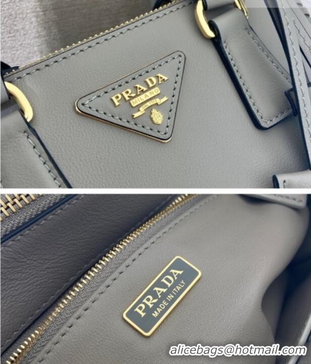 Grade Quality Prada Galleria mini leather bag with Stitching Details 1BA906 Grey 2026