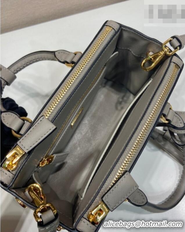 Grade Quality Prada Galleria mini leather bag with Stitching Details 1BA906 Grey 2026