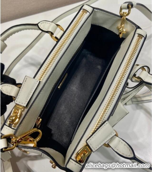 Super Quality Prada Galleria mini leather bag with Stitching Details 1BA906 White 2026