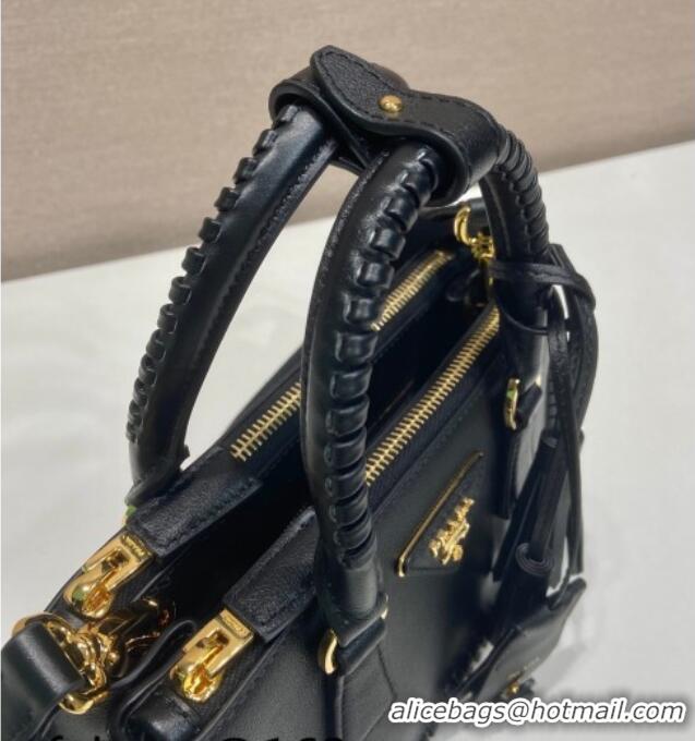 Super Quality Prada Galleria mini leather bag with Stitching Details 1BA906 Black 2026