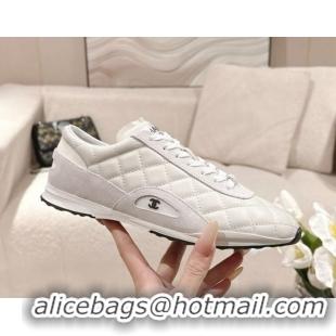 Low Cost Chanel Calfskin Leather Sneakers G47014 White 2026